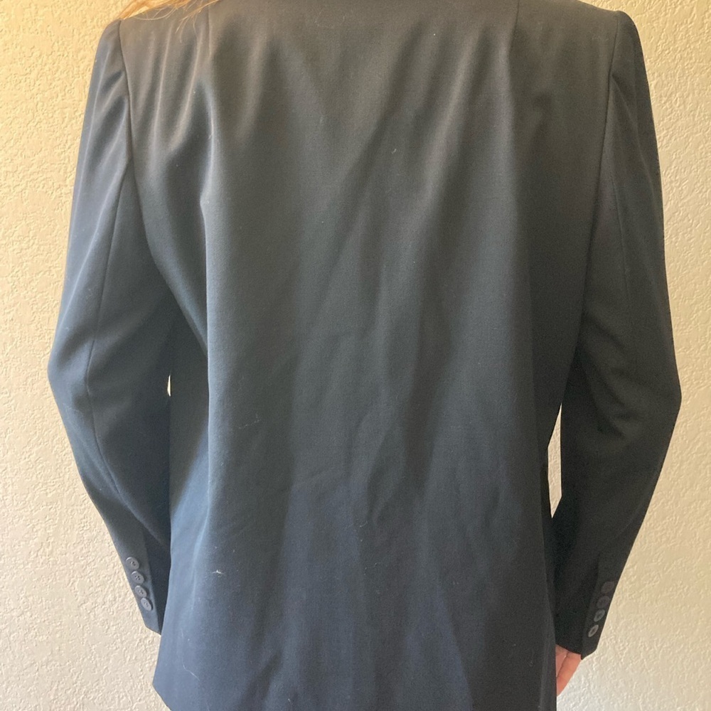 1980's Vintage David Hayes boxy black jacket size 12 - Picture 5 of 8